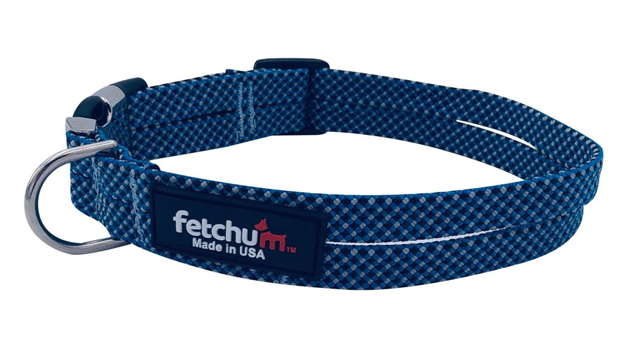 Aussie Blue Adjustable Rope Collar made with climbing rope, durable and stylish, featuring quick-release buckle and D ring.