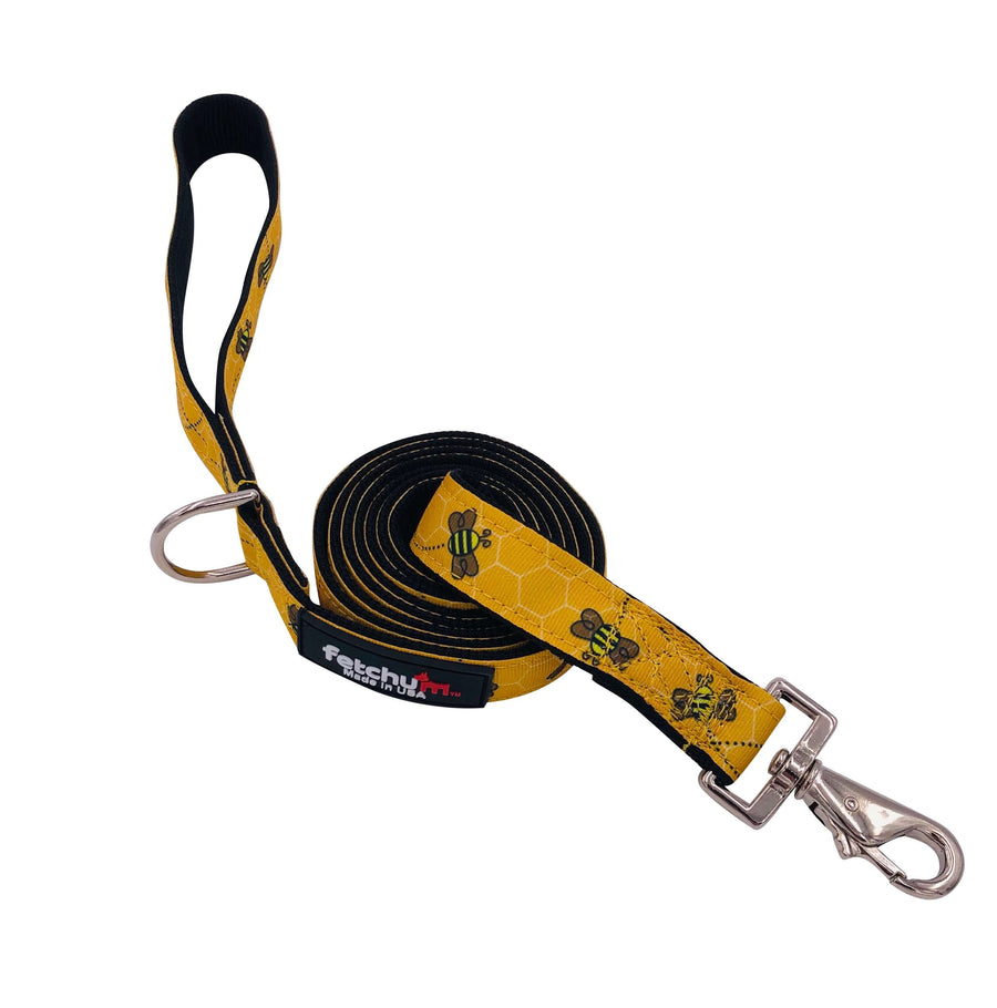 BUMBLE BEE LEASH with stylish design, lightweight construction, and strong swivel snap for pet comfort.