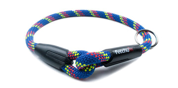 Fetchum Dog Collar in Laser Swirl featuring premium climbing rope and durable design for dogs.
