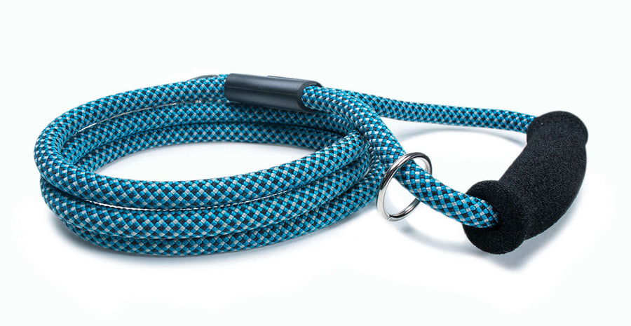 Fetchum Leash In Aussie Blue + Comfort Grip for sporty outdoor adventures.