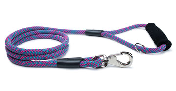 Fetchum Leash In Electric Blitz + Comfort Grip featuring premium climbing rope and comfort foam grip handle.