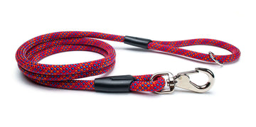 Fetchum Leash In Pupfetti with premium climbing rope and marine clip for pets.