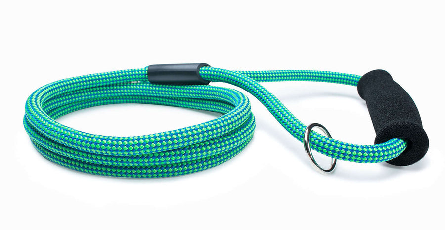 Fetchum Leash In Laguna Pawcifico + Comfort Grip, premium climbing rope with ergonomic handle.