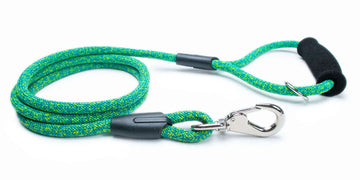 Fetchum Leash In Loopy Lizard + Comfort Grip features a durable climbing rope and comfort foam handle.
