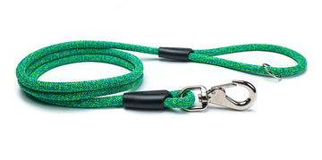 Fetchum Leash In Loopy Lizard showing premium climbing rope design and easy-use swivel marine clip.