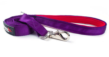 PURPLE PADDED HANDLE LEASH with ergonomic padded handle and stylish swivel snap, 5ft long and 1