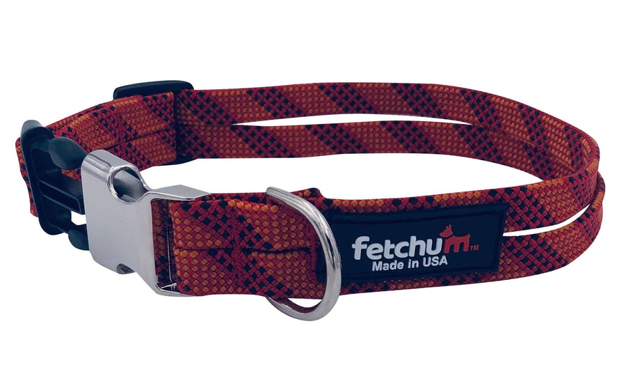 Reverse Red Dragon Adjustable Rope Collar made from premium climbing rope, durable, stylish with quick-release buckle.