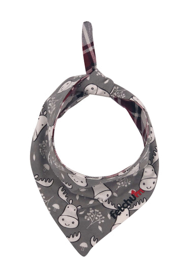 Reversible Moose/Plaid Bandana with a scoop neckline handcrafted from premium cotton fabric.