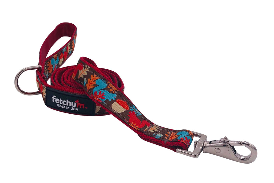 SQUIRREL LEASH featuring colorful design, lightweight, durable, UV and water resistant materials, made in USA.