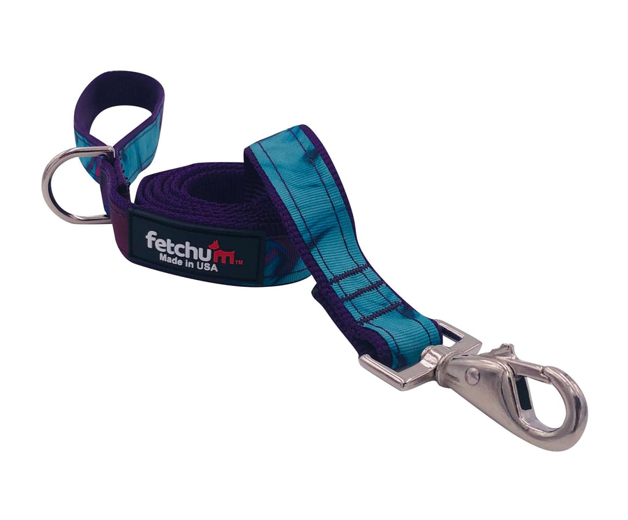 TEAL PURPLE LEASH featuring strong mil spec webbing and stylish swivel snap, ideal for pets.